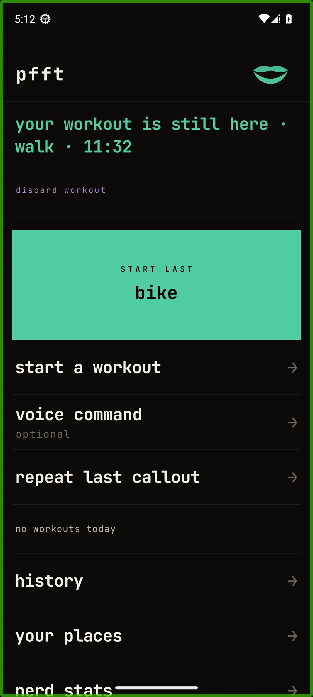 Blind-First home: large controls in reading order